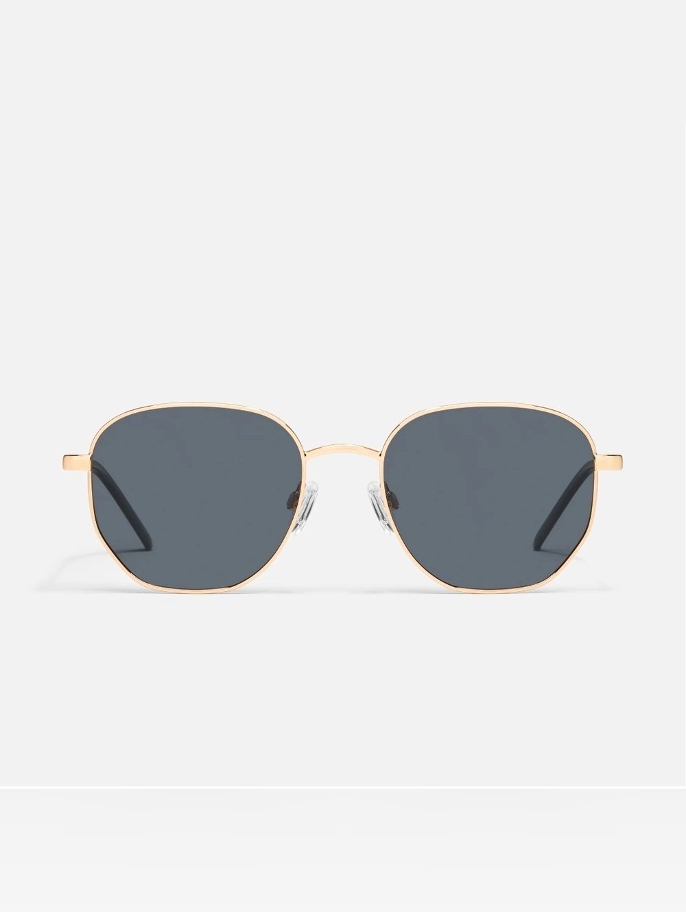 NWOT Quay "Big Time" Gold Frame Polarized Sunglasses with Dark Gray Lenses